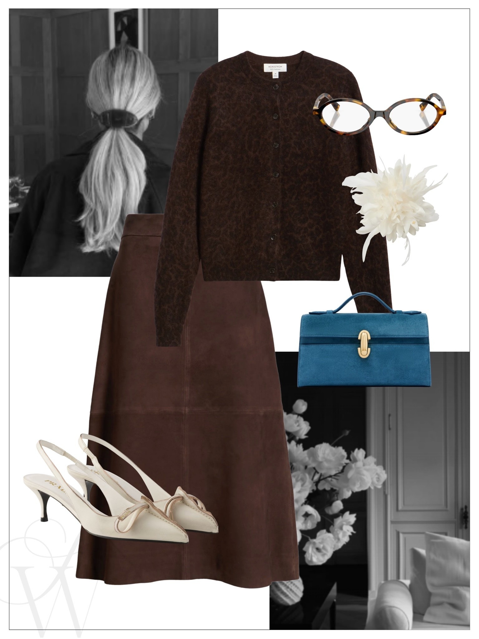Animal print and espresso brown are having a moment this fall. Try adding a pop of blue or red to browns!