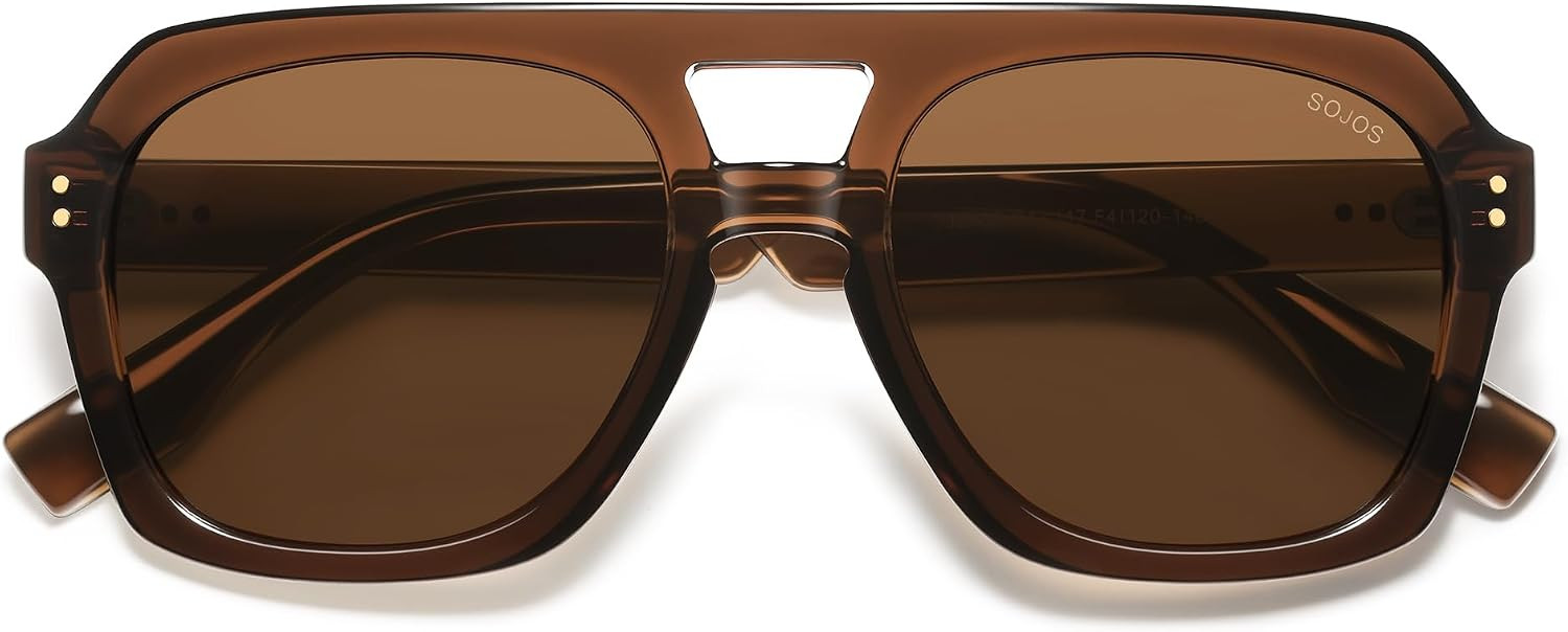 SOJOS Retro Polarized Aviator Sunglasses Womens Mens SJ2385 | Amazon (US)