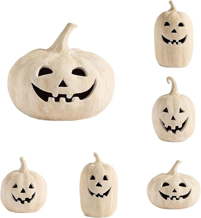 Halloween Decor-Fall Decorations-Terracotta Pumpkins-Terracotta Jack O Lantern Pumpkin-Halloween ... | Amazon (US)