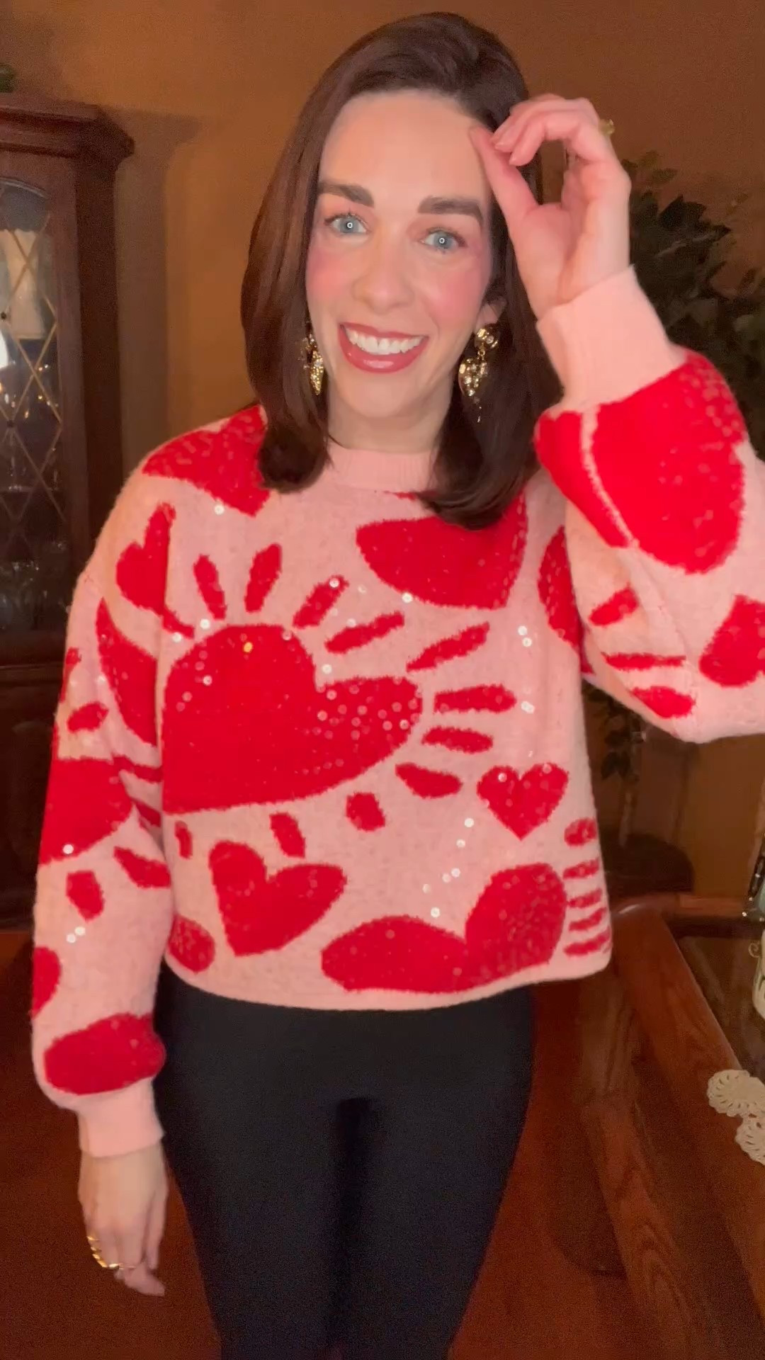 Pink and red cropped heart sweater (small). Black faux leather leggings (small). White slip on sneakers (8.5). #sweater #sweaters #redsweater #pinksweater #heartsweater #blackleggings #leggings #fauxleatherleggings #whitesneakers #sneakers #sliponsneakers #winteroutfit 

#LTKStyleTip #LTKFindsUnder100 #LTKSeasonal