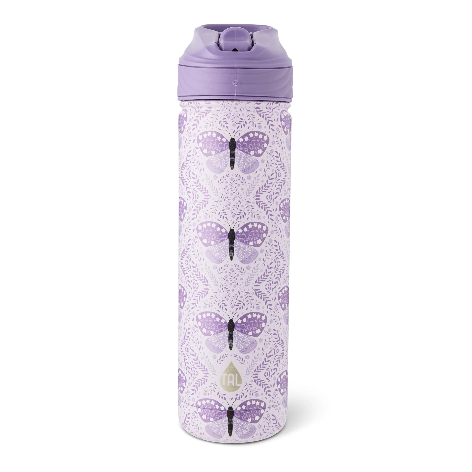 TAL 26oz Stainless Steel Ranger Water Bottle with Easy Sip Straw, Butterfly | Walmart (US)