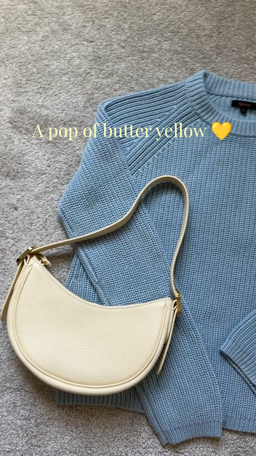 Cuz we all love butter yellow! 😍💛

I paired this leather shoulder bag with the prettiest blue sweater!

#LTKgrwm #LTKootd #LTKmomlife