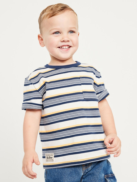 Short-Sleeve Stripe Graphic T-Shirt for Toddler Boys | Old Navy (US)