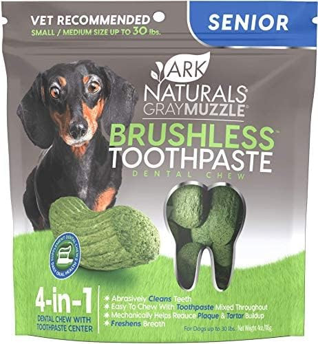 Ark Naturals Gray Muzzle Brushless Toothpaste, Senior Dog Dental Chews for Small to Medium Breeds... | Amazon (US)