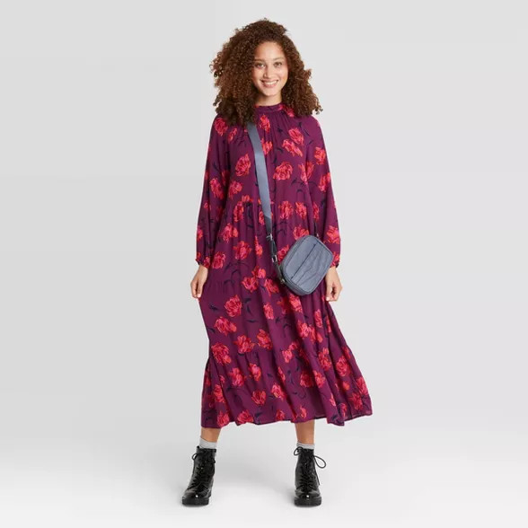 Women's Long Sleeve Tiered Dress - A New Day™ | Target