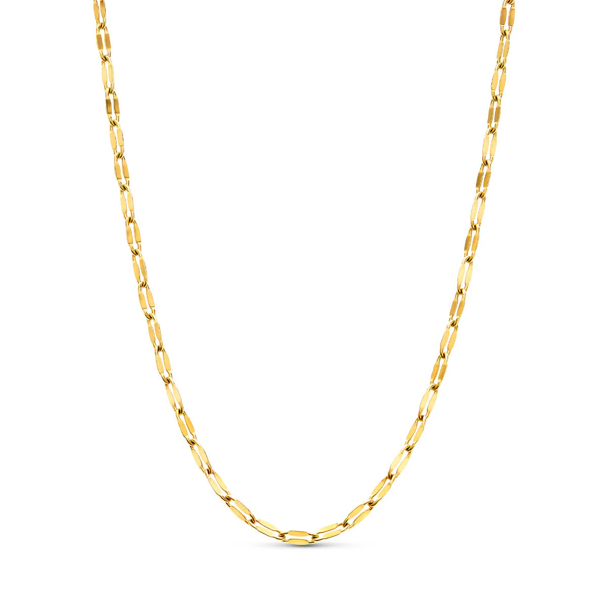 Paperclip Diamond Cut Chain Necklace (Gold) | Abbott Lyon