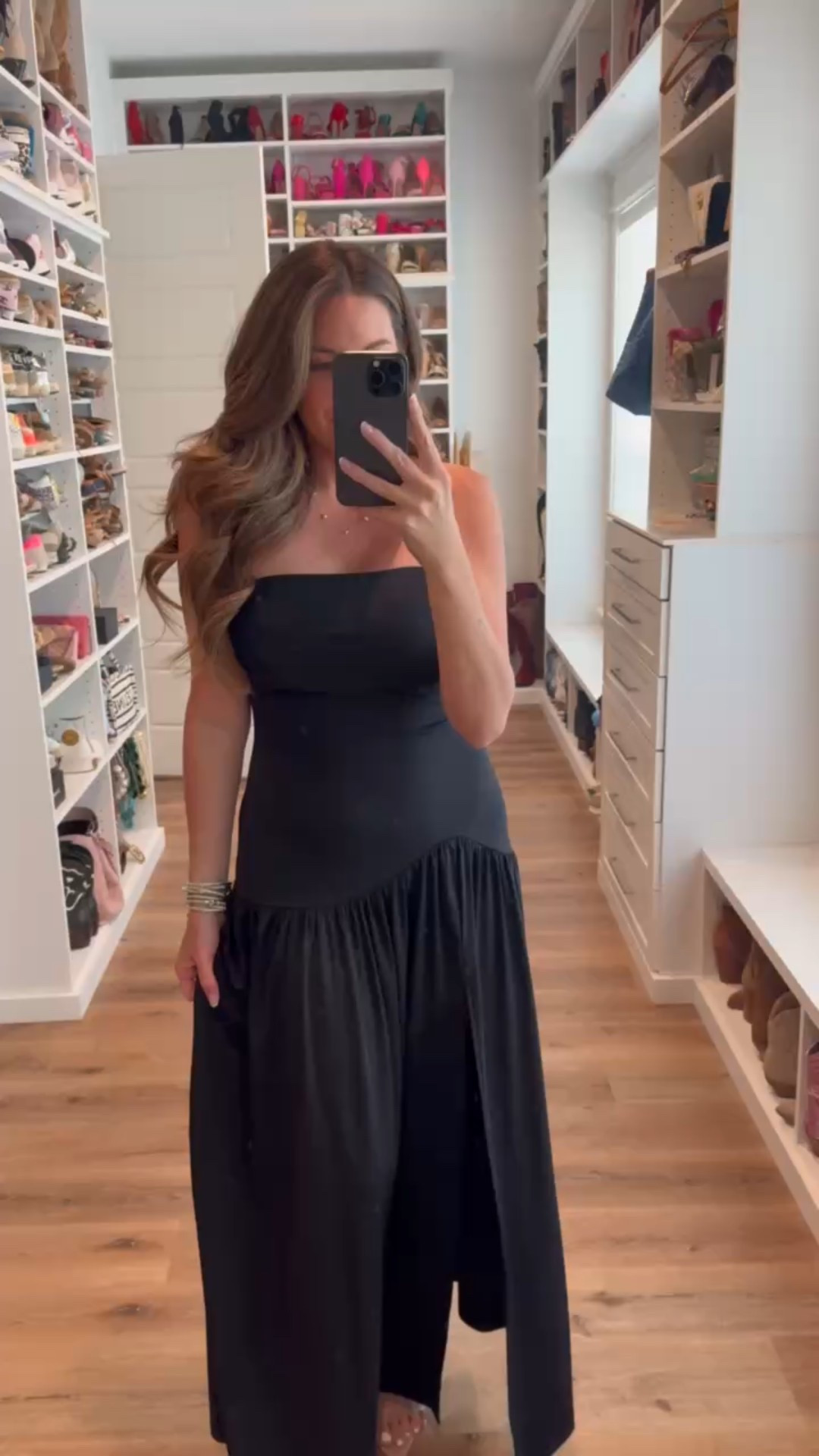 In a medium spring event maxi, heels and accessories- fits tts.

#LTKStyleTip #LTKFindsUnder50 #LTKWedding