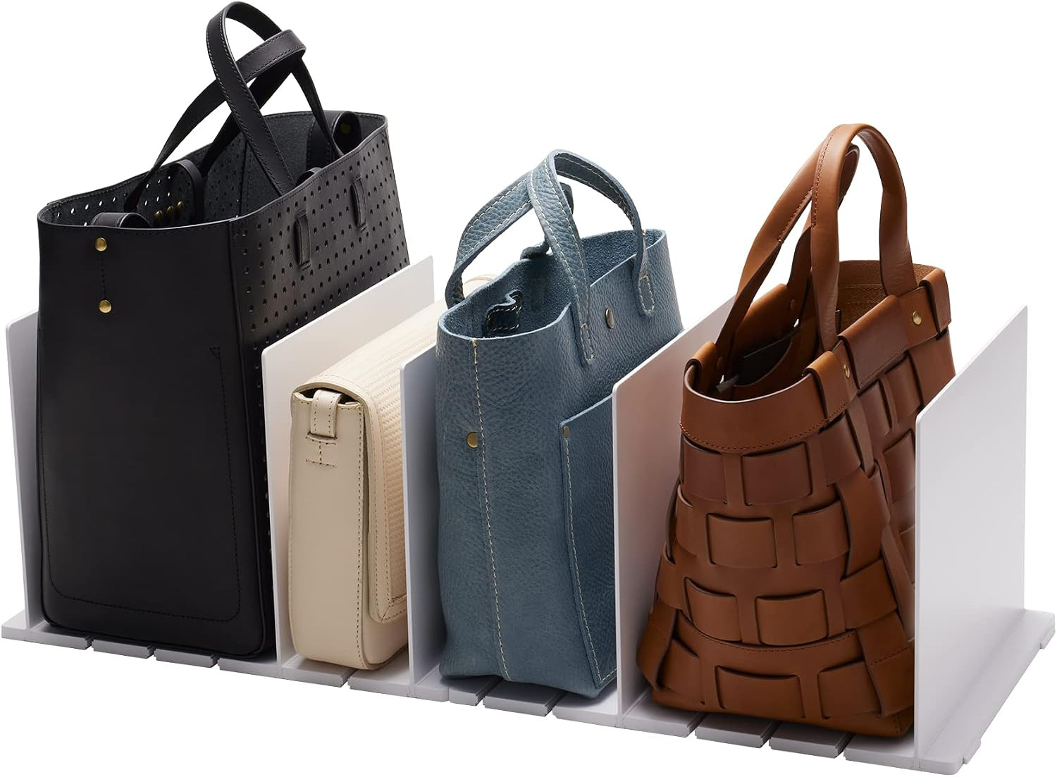YAMAZAKI home 4956 Purse Organizer/Bag Divider for Closet Shelf, One Size, White | Amazon (US)