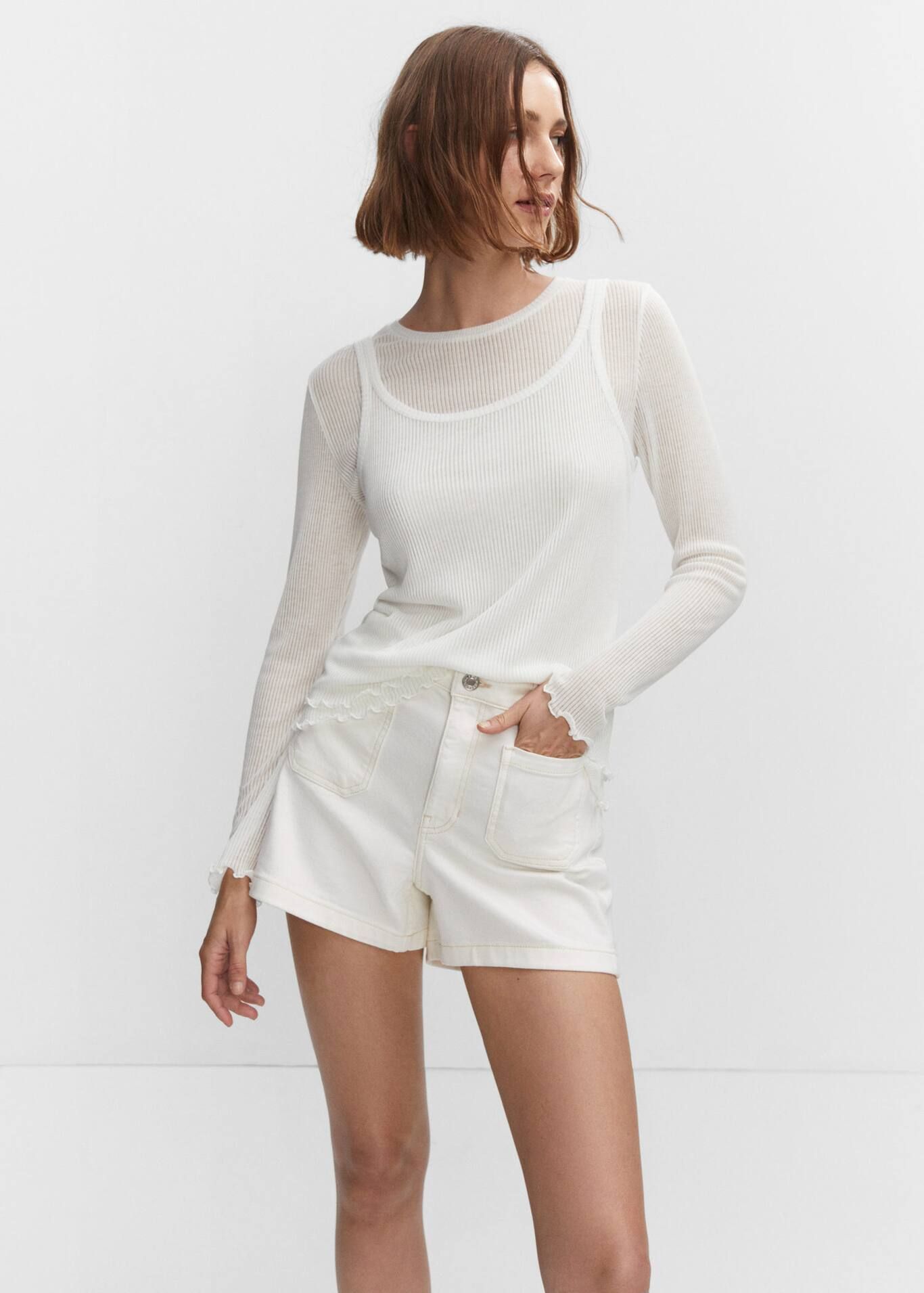 Denim shorts with pockets | MANGO (US)