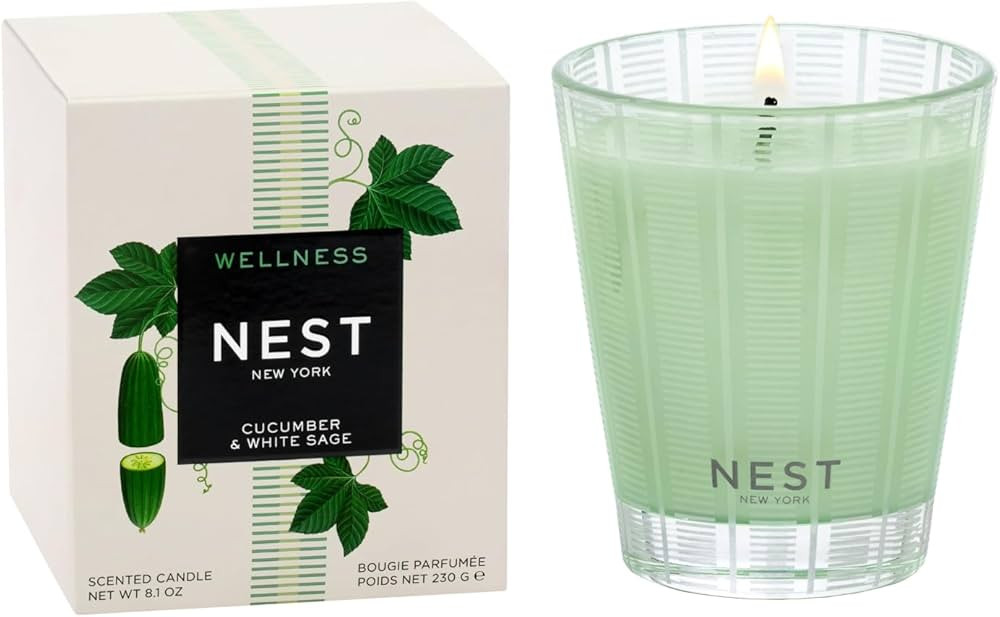 NEST New York Scented Classic Candle, Cucumber & White Sage - 8.1 oz - Up to 60-Hour Burn Time - ... | Amazon (US)