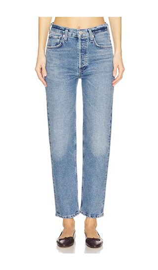Delfina Straight Jeans in Elsinore | Revolve Clothing (Global)