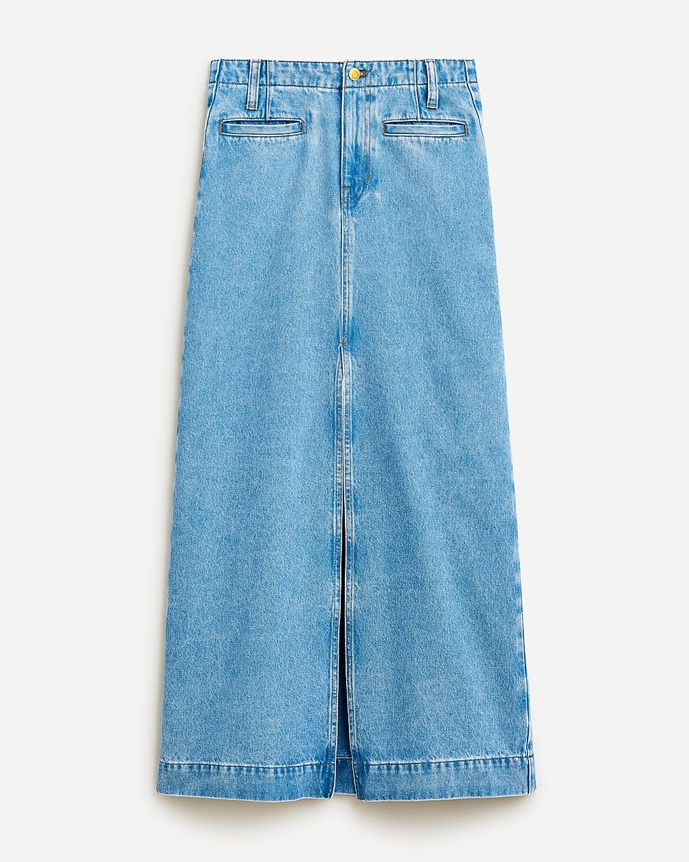 Denim maxi skirt in medium indigo wash | J. Crew US
