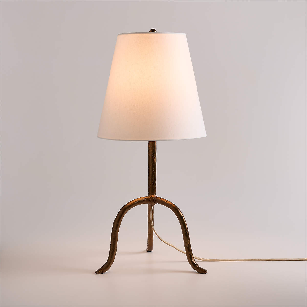 Cardiff Brass Table Lamp 16.5" | Crate & Barrel | Crate & Barrel