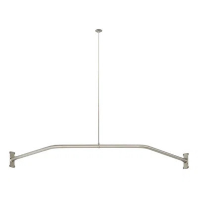 Neo-Angle Brass Shower Rod with Ceiling Support | Wayfair North America