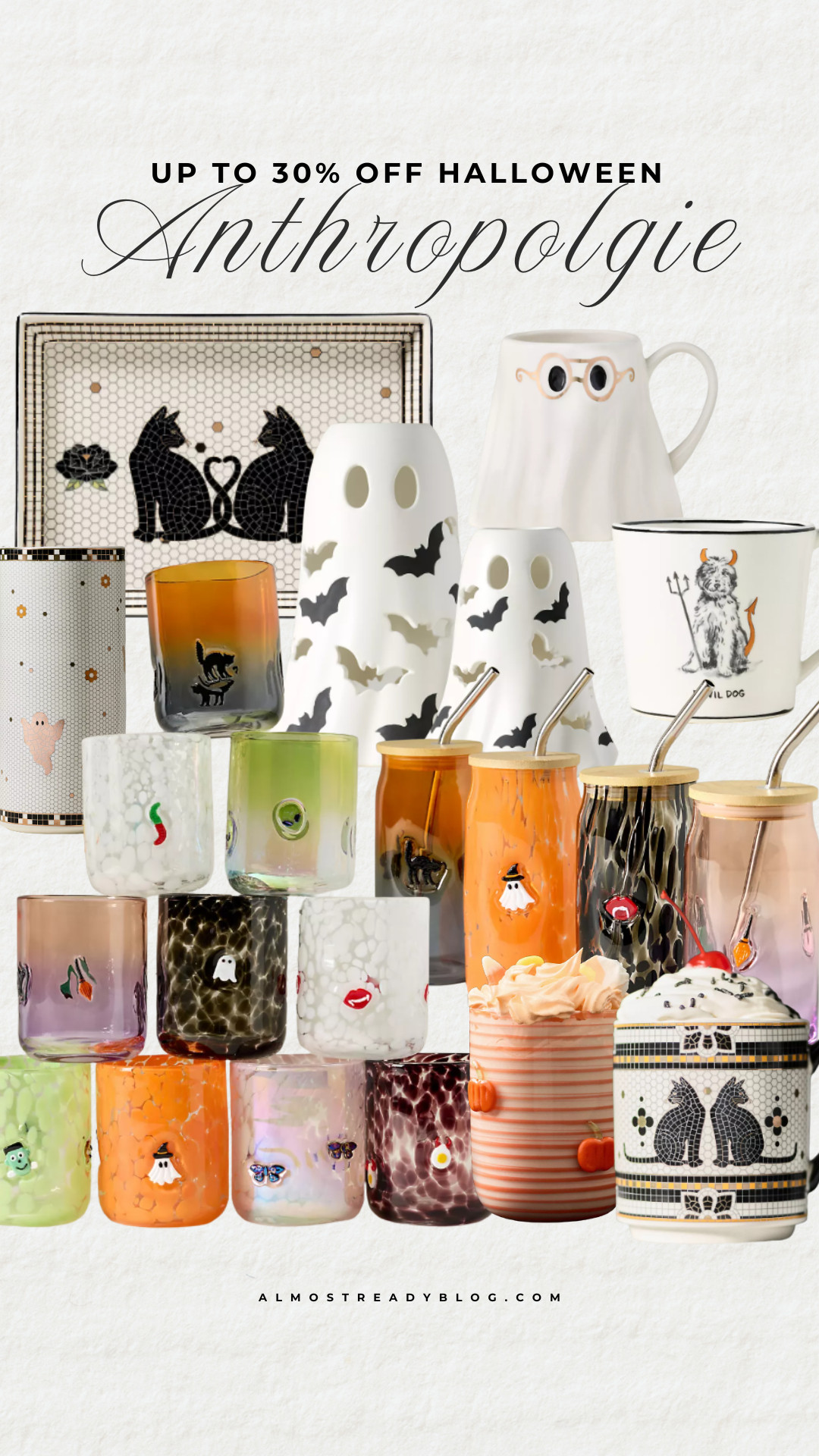 Anthropologie's Halloween collection is full of playful mugs, glasses, candles, and spooky home accents to decorate for the season.

Halloween decor, Halloween mugs, spooky home, fall decor, ghost home decor, Halloween drinkware, spooky kitchen decor, Halloween entertaining, fall home decor, Anthropologie Halloween, Halloween glasses, Halloween cups

#LTKHome #LTKSaleAlert