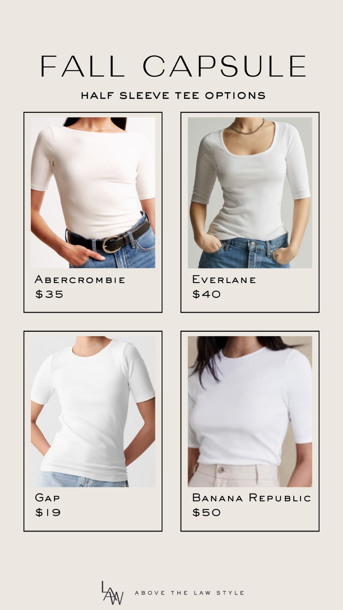 Fall Capsule: Half Sleeve Top

#LTKFindsUnder50 #LTKStyleTip #LTKFindsUnder100