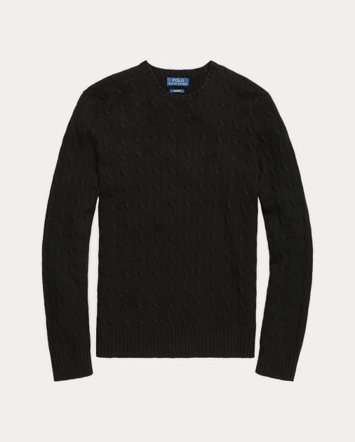Cable-Knit Cashmere Sweater Classic Fit Chambray Shirt | Ralph Lauren (US)