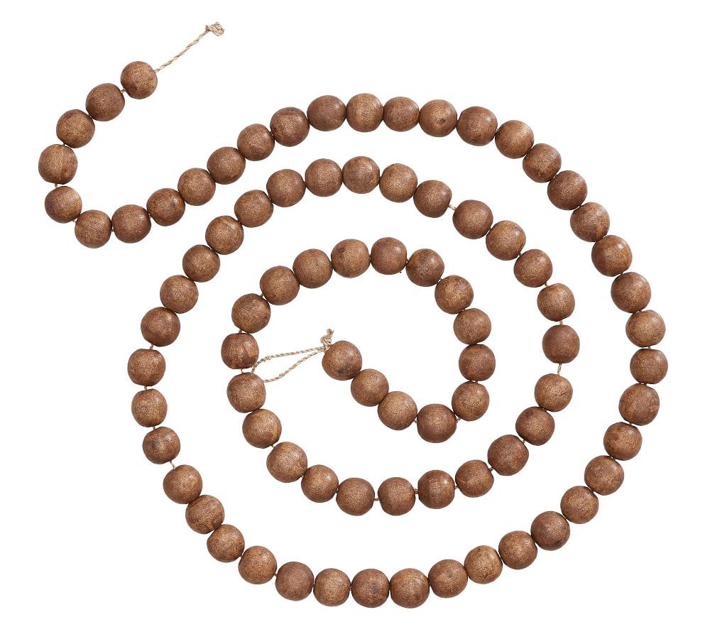 Wooden Bead Garland - Natural | Pottery Barn (US)