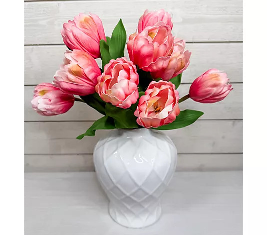 Make Your Selection: Simply Stunning S/3 Real Touch Peony Tulips by Janine Graff | QVC