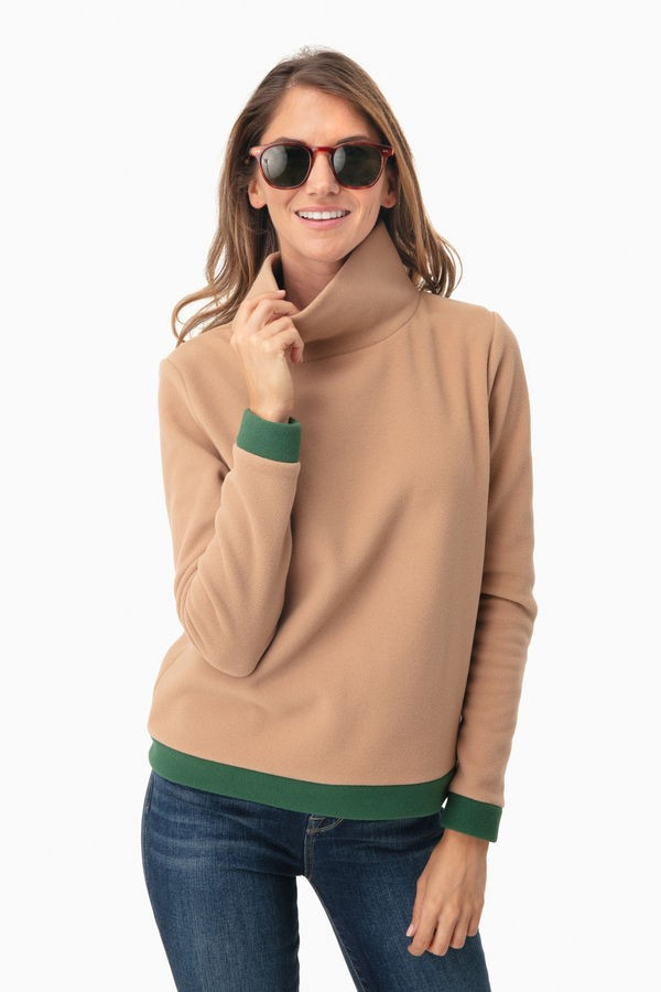 Camel Colorblock Park Slope Turtleneck | Tuckernuck