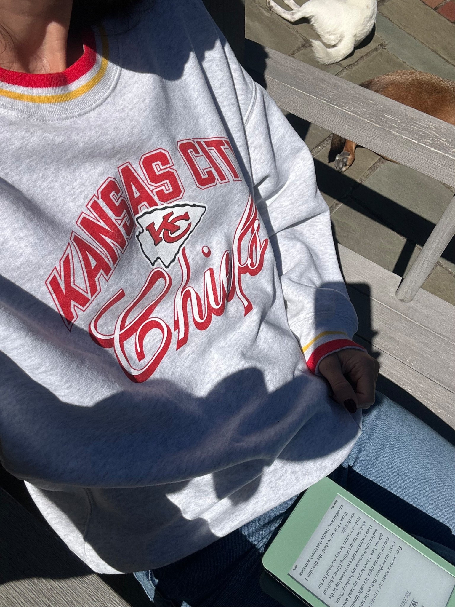 The coziest vintage inspired Kansas City Chiefs sweatshirt! Dan surprised me with it and it is my new go to! 

#LTKSeasonal #LTKSaleAlert #LTKStyleTip