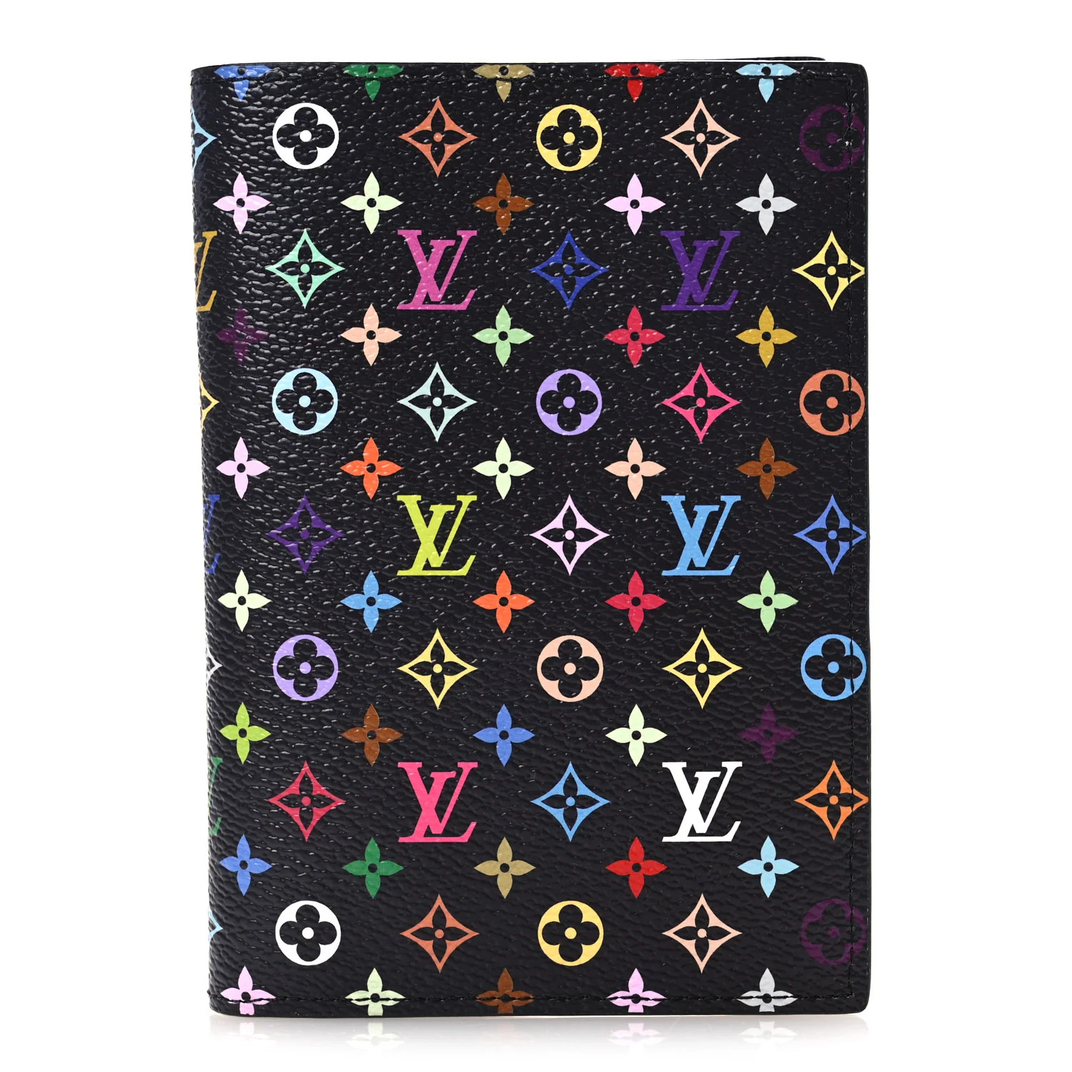 LV X TM Monogram Multicolor Passport Cover Black | FASHIONPHILE (US)