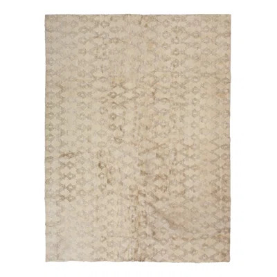 Cream Transitional Silk & Wool Rug - 11' x 15' | Perigold