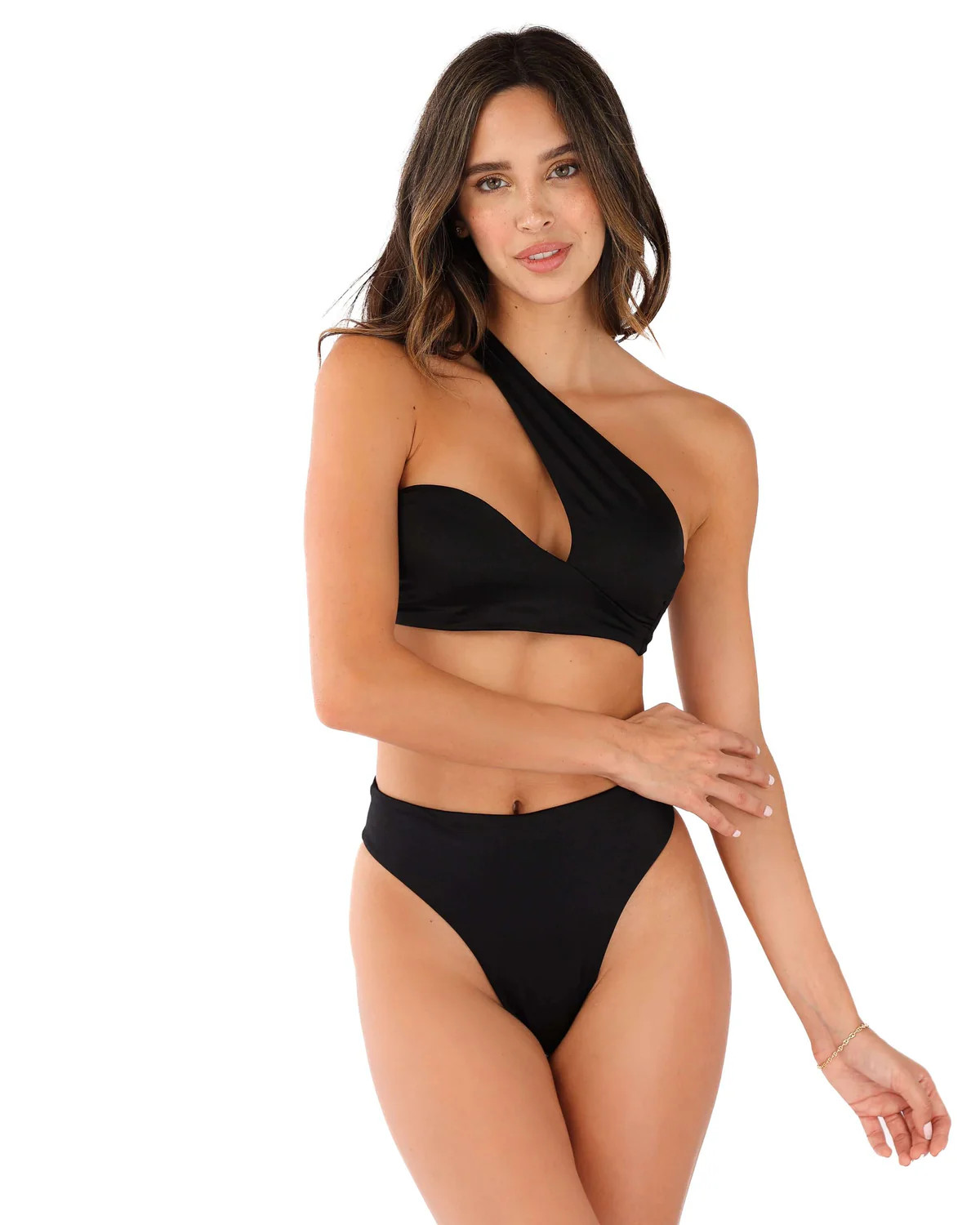 Sofia High Waisted Bikini Bottom | Sandy Bottom Swimwear