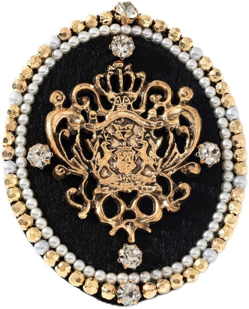 Vintage Crest Brooch Pins for Women - Sparkly Rhinestone & Pearl Brooch, Elegant Women's Brooches... | Amazon (US)
