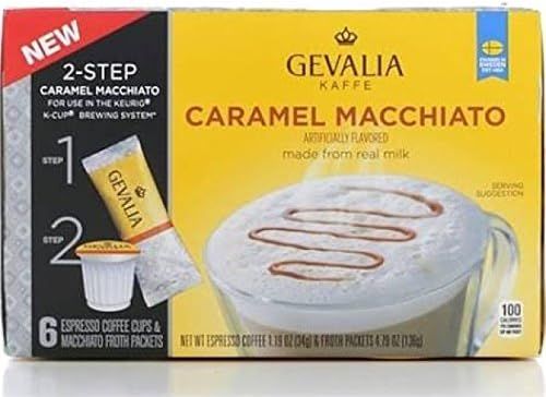Gevalia Caramel Macchiato Keurig Espresso K-Cup Coffee PLUS Froth Packets - 6 Ct. (4.9 oz. Net Wt... | Amazon (US)