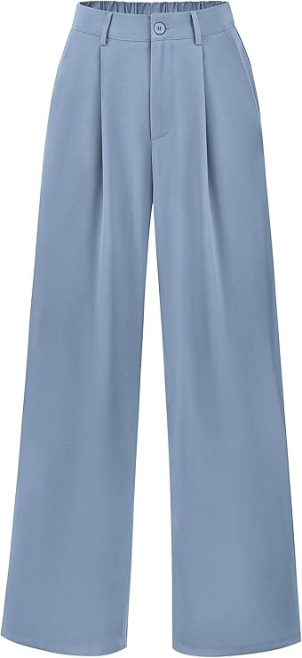 PRETTYGARDEN Women's Wide Leg Suit Pants Loose Fit High Elastic Waisted Business Casual Long Trou... | Amazon (US)