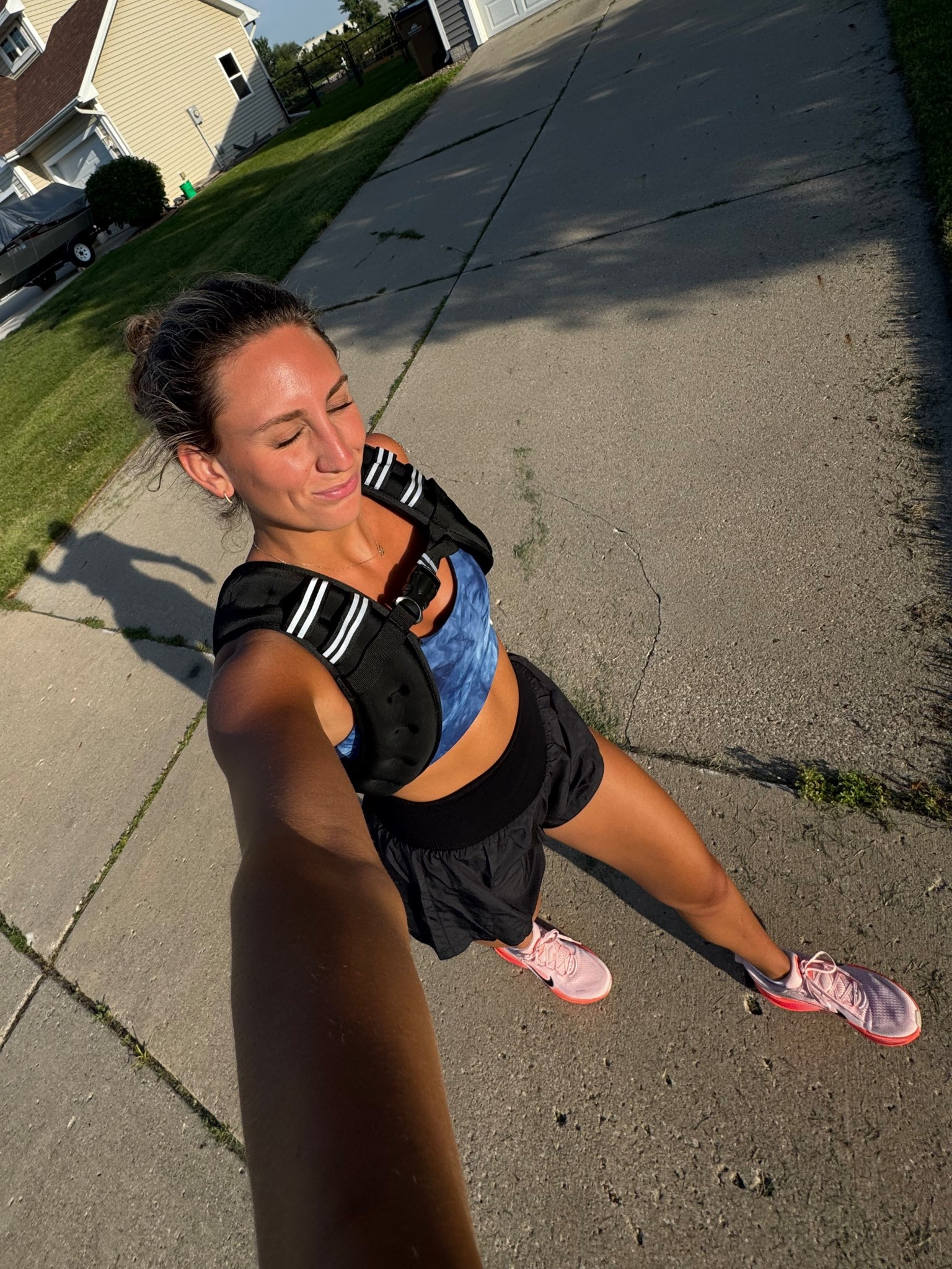 Hot girl walks all summer long 

#weightedvest #runningshoes #workoutoutfit 

#LTKActive #LTKFindsUnder50 #LTKShoeCrush