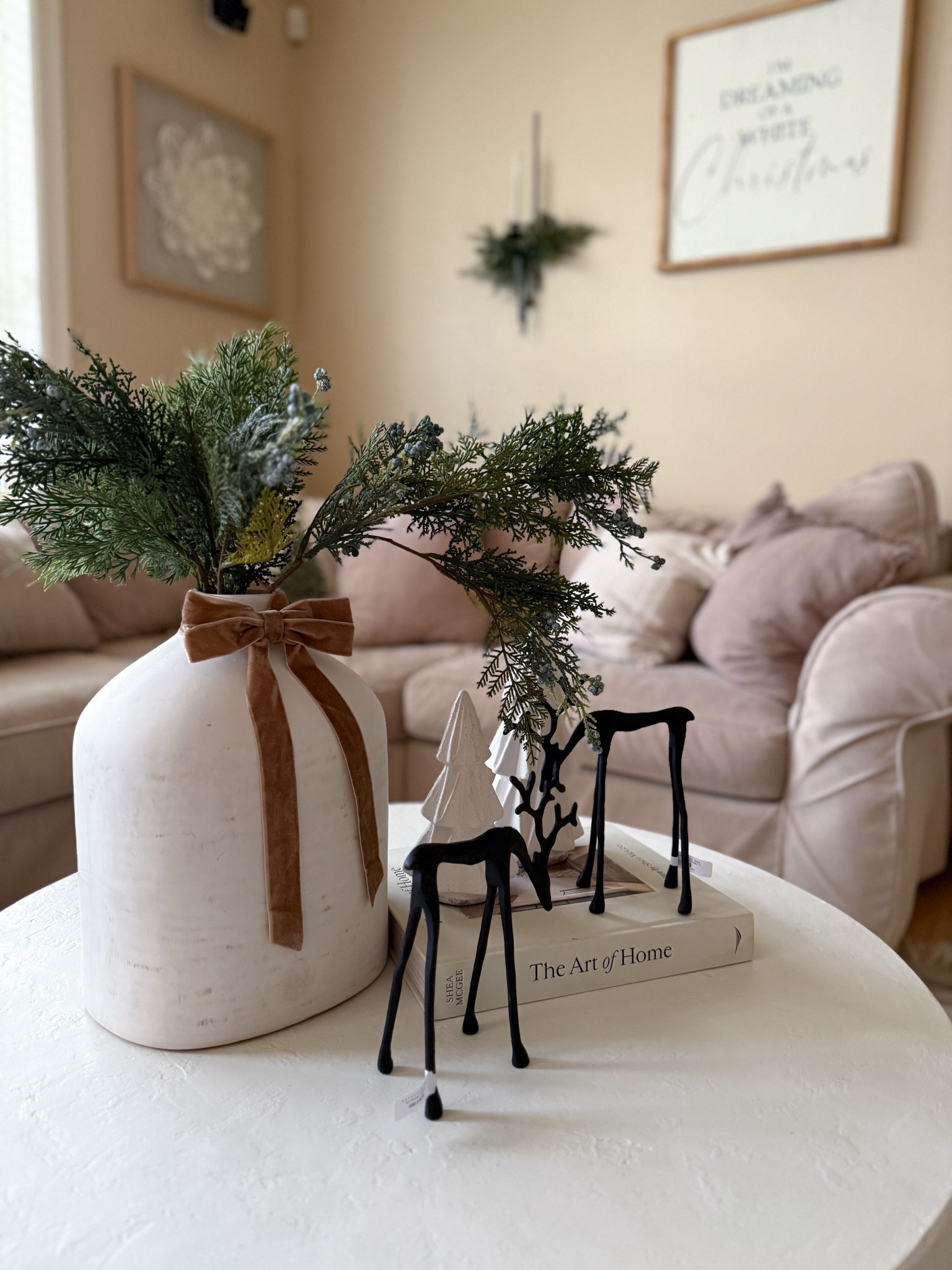 These deer complete this space 

#LTKHoliday #LTKHome