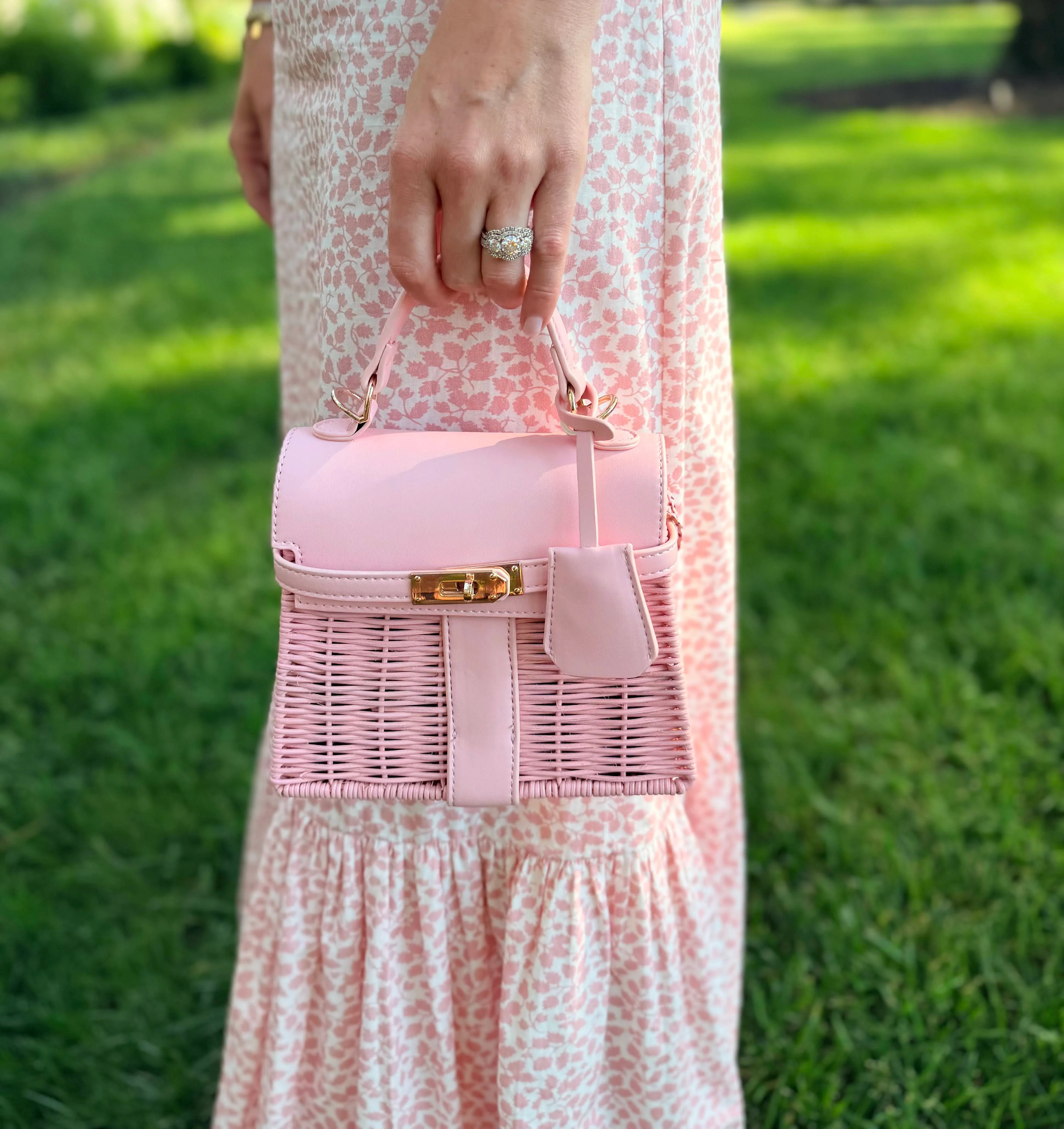 Celine Wicker Handbag- Pastel - Darby Clark Collection | Lisi Lerch Inc