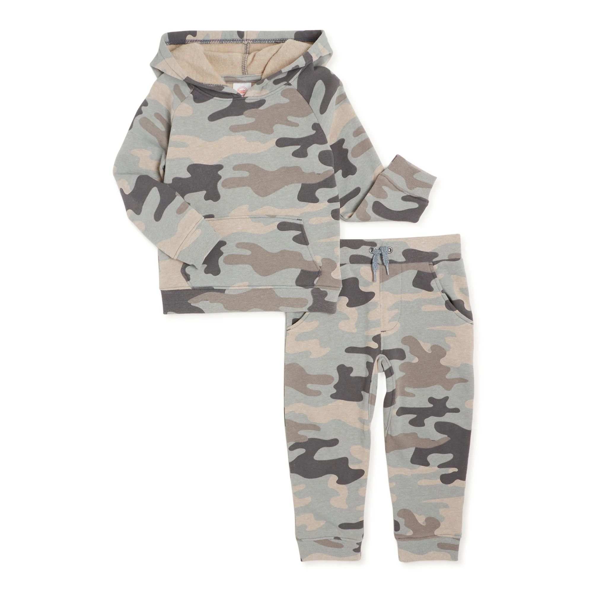 Wonder Nation Baby & Toddler Boy or Girl Unisex Athleisure Outfit Set, Sizes 12M-5T | Walmart (US)