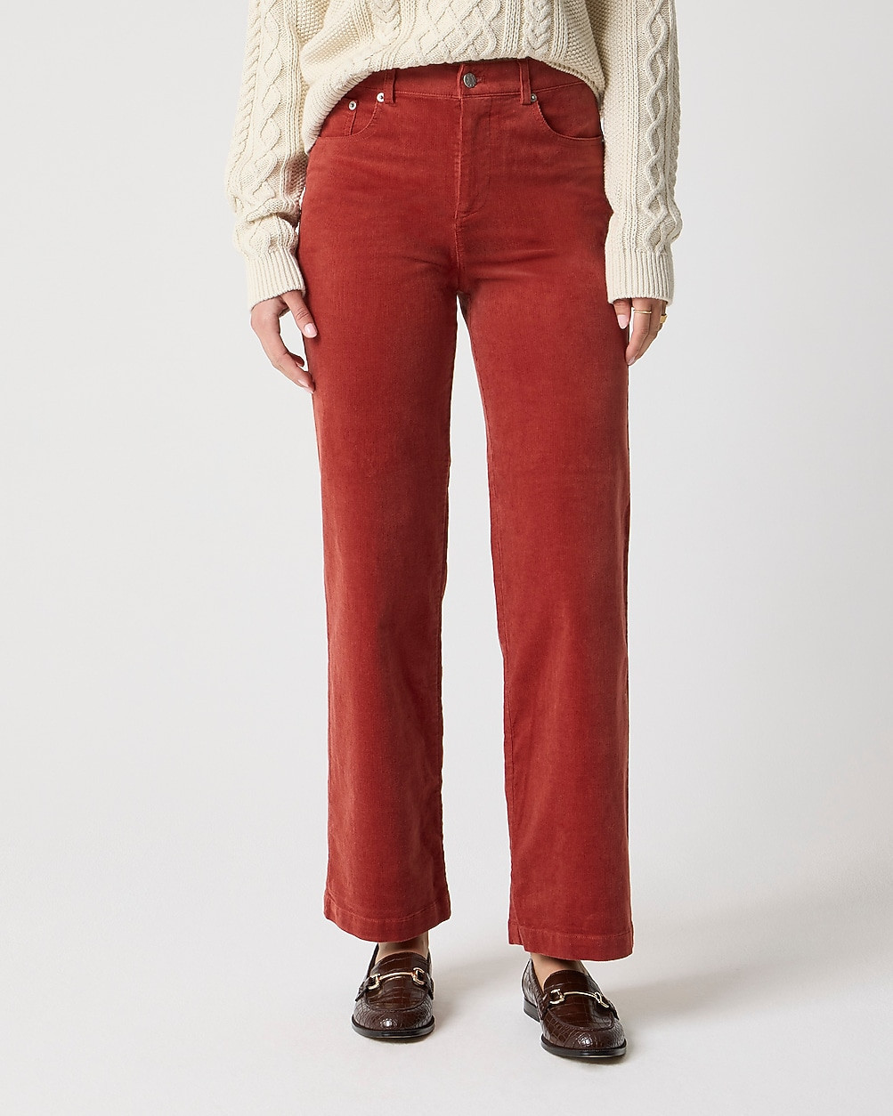 Tall corduroy high-rise wide-leg cropped pant | J.Crew Factory