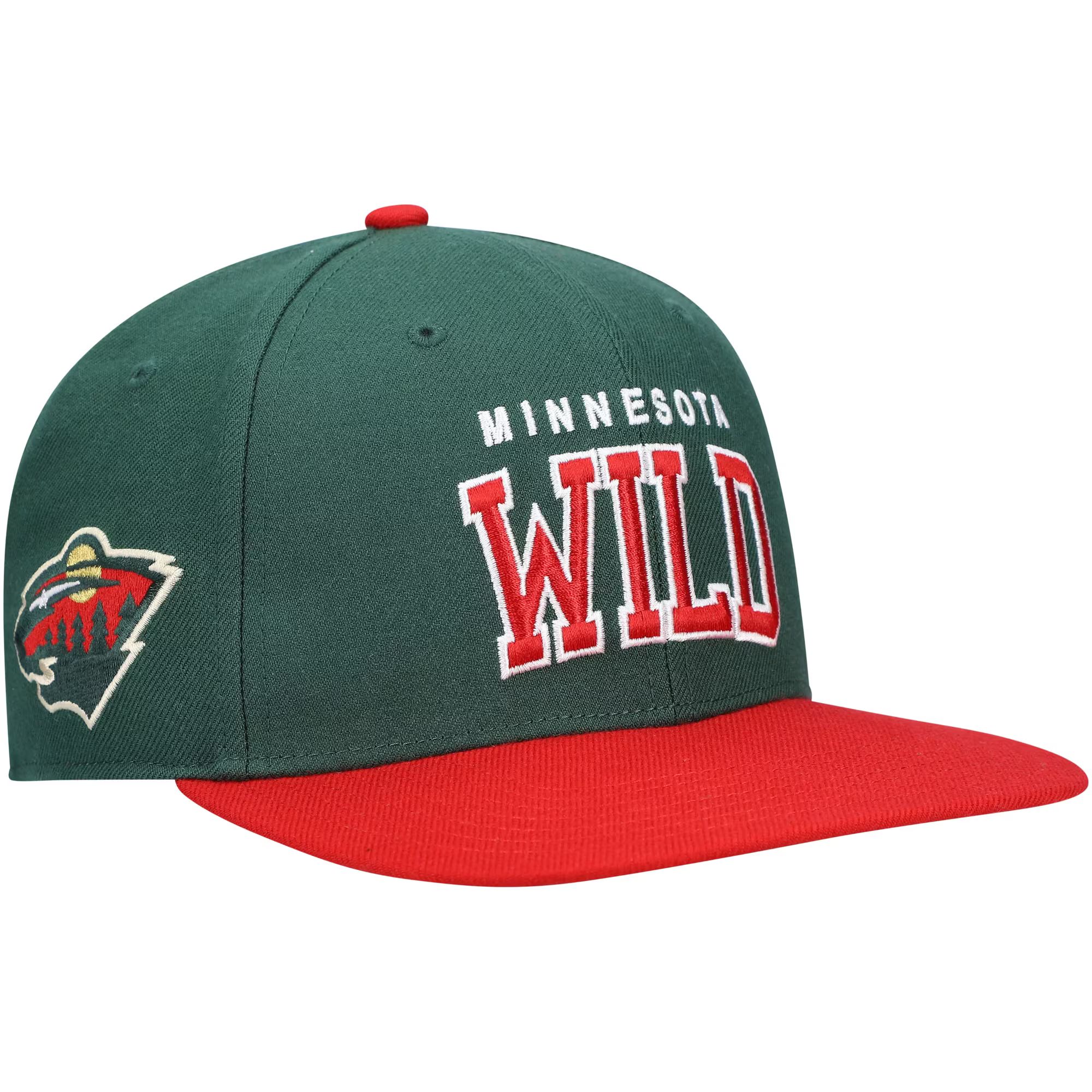 Men's Minnesota Wild '47 Green Blockshead Snapback Hat | NHL Shop