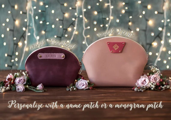 Leather makeup bag, bridesmaid gift, makeup organizer, cosmetic bag, makeup case, make up bag gif... | Etsy (US)