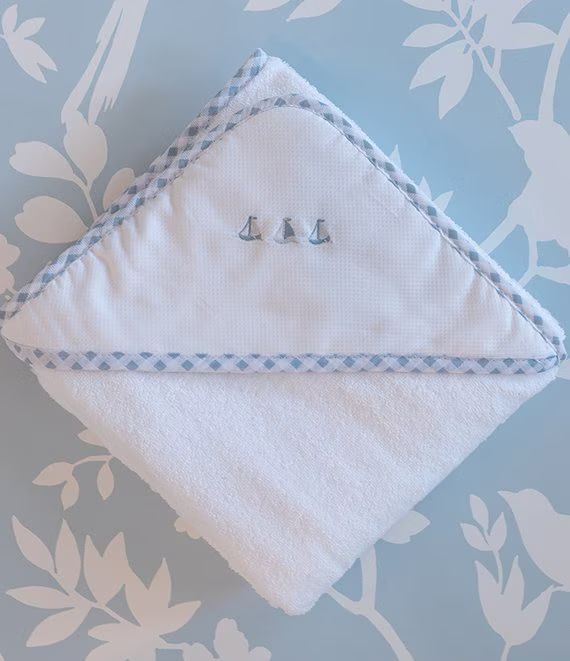 Edgehill Collectionx The Broke Brooke Callahan Embroidered Boat Hooded Towel | Dillard's