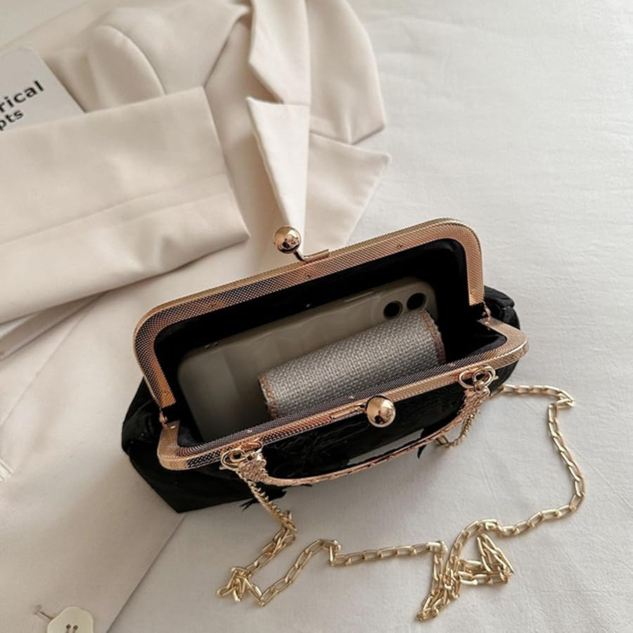 Women Evening Bag, Elegant Embroidery Butterfly Clutch Purse, Vintage Crossbody Shoulder Bag, Bri... | Amazon (US)