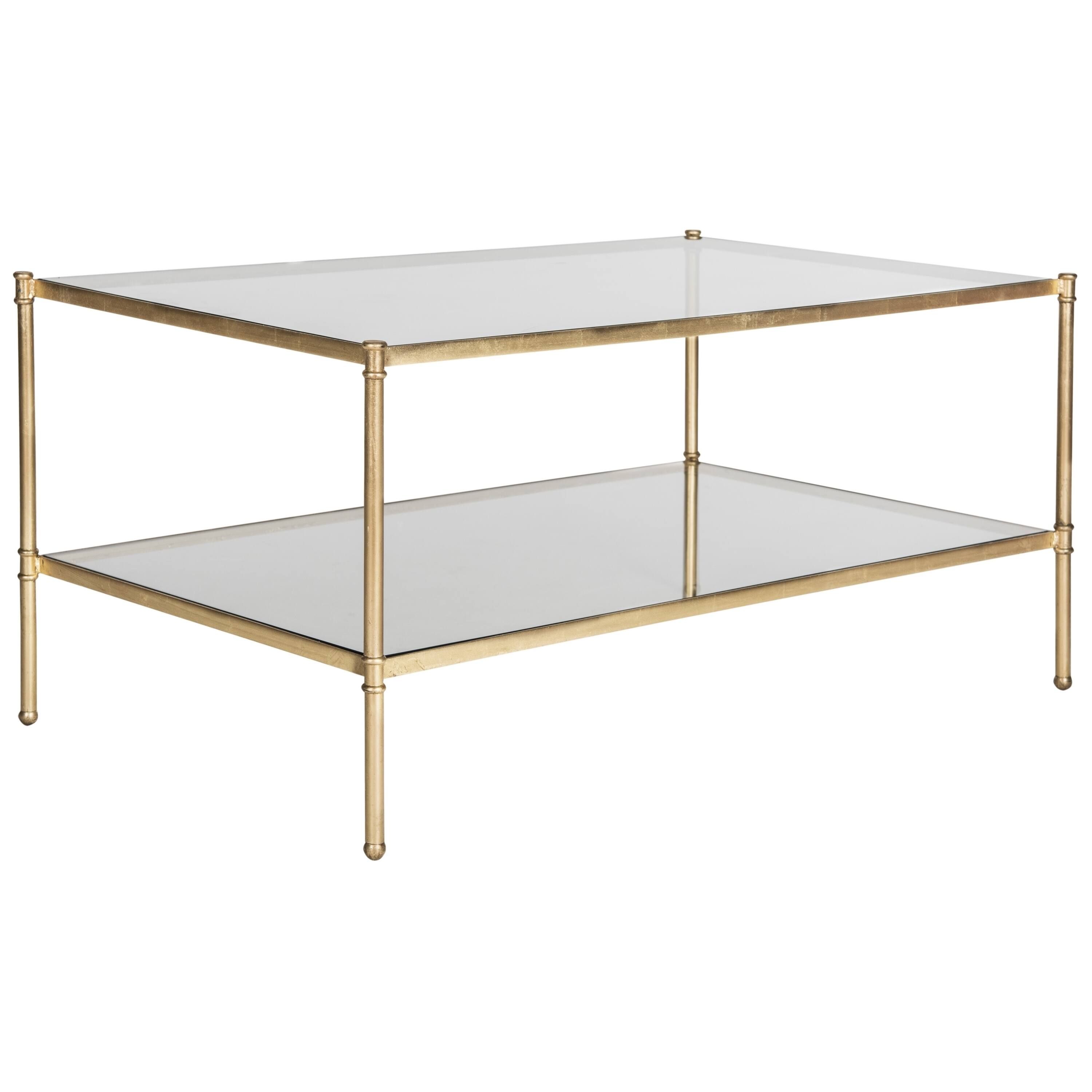 Safavieh Aslan Antique Gold Leaf Coffee Table | Bed Bath & Beyond