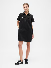 Relaxed Denim Mini Dress | Gap Factory