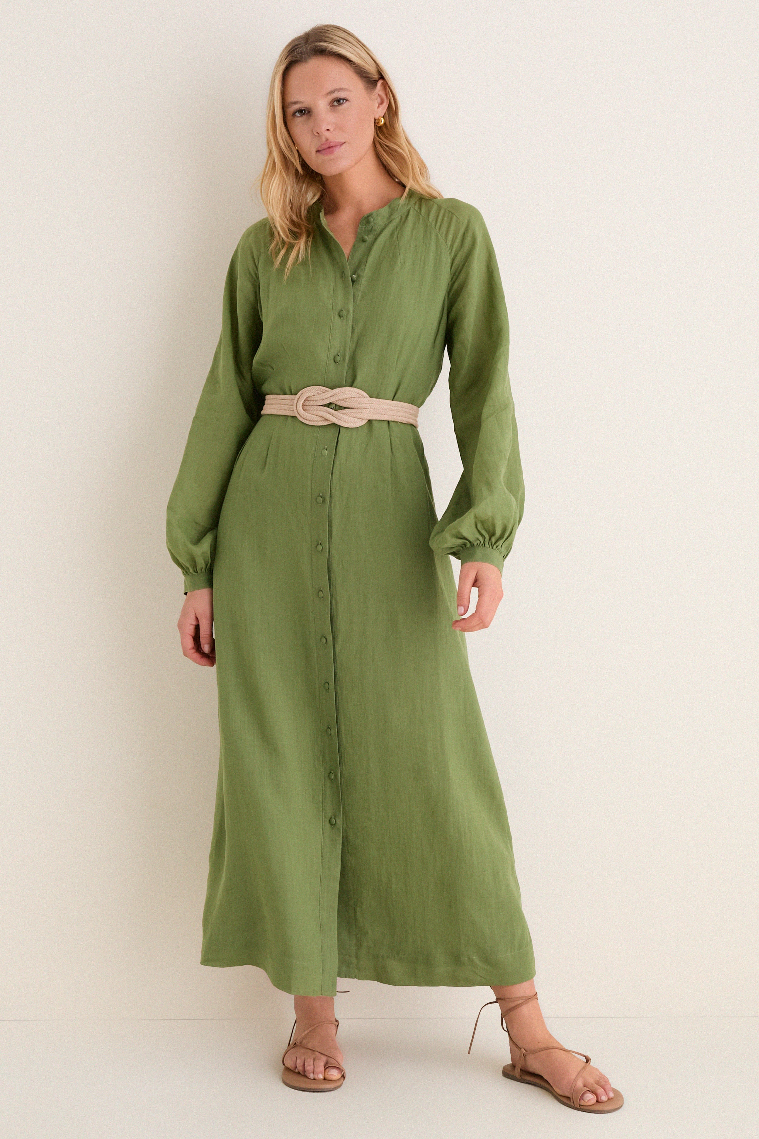 Cedar Green Button Down Granier Dress | Tuckernuck (US)