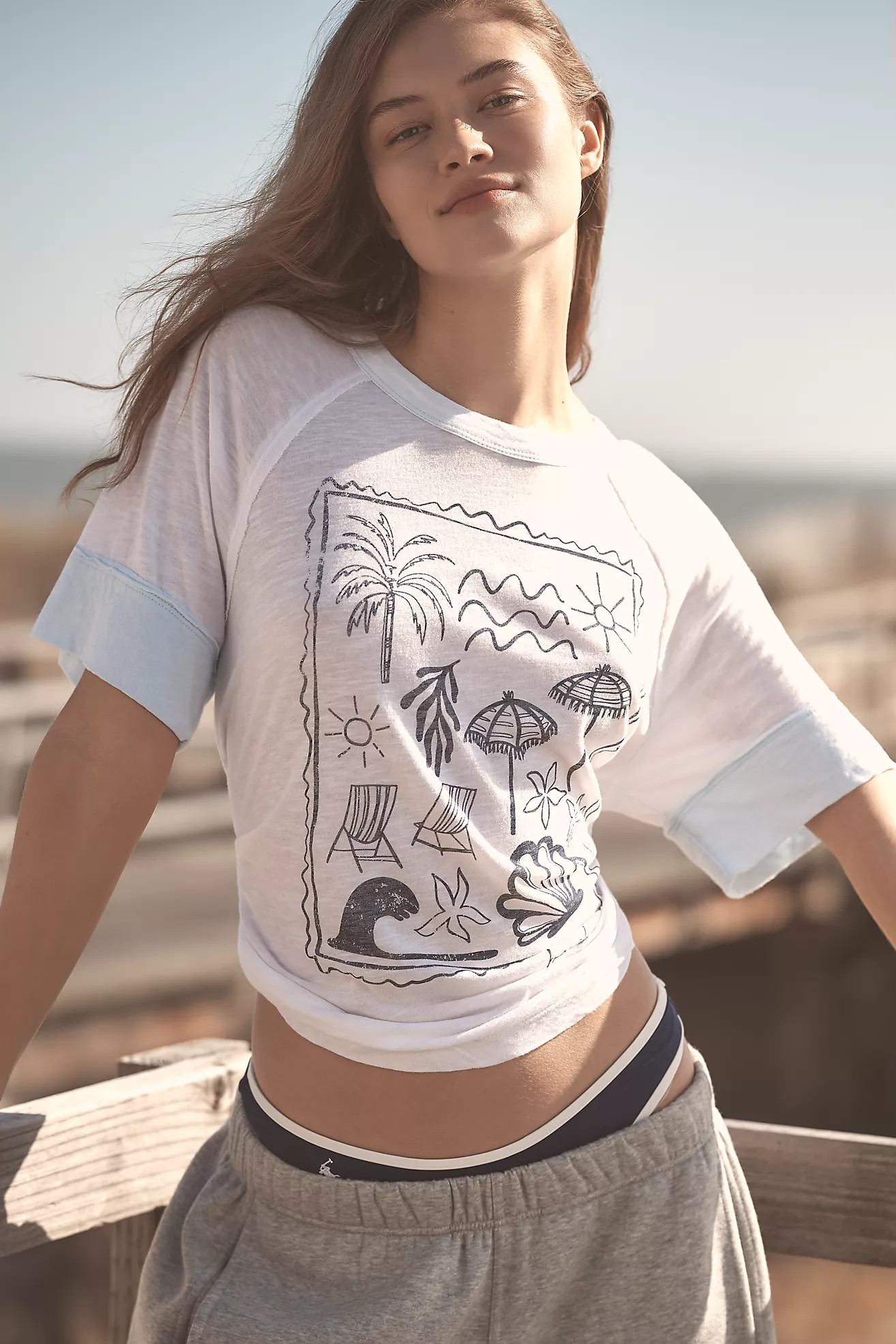 Sundry French Café Graphic Boyfriend Tee | Anthropologie (US)