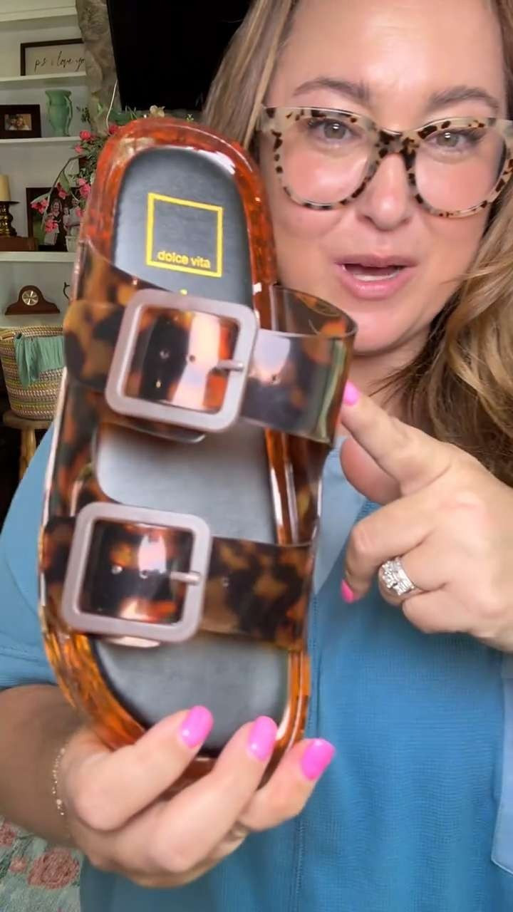Dolce Vita Julio Sandals Tortoise Vinyl, gifts ideas for her, mother, animal print jelly style sandals with buckled adjustable strap 

 #LTKMothersDay #LTKootd #LTKTravel