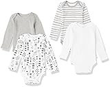 HonestBaby 5-Pack Long Sleeve Bodysuits One-Piece Organic Cotton for Infant Baby Boys, Unisex (Legacy), 4-Pack Pattern Play, 0-3 Months | Amazon (US)