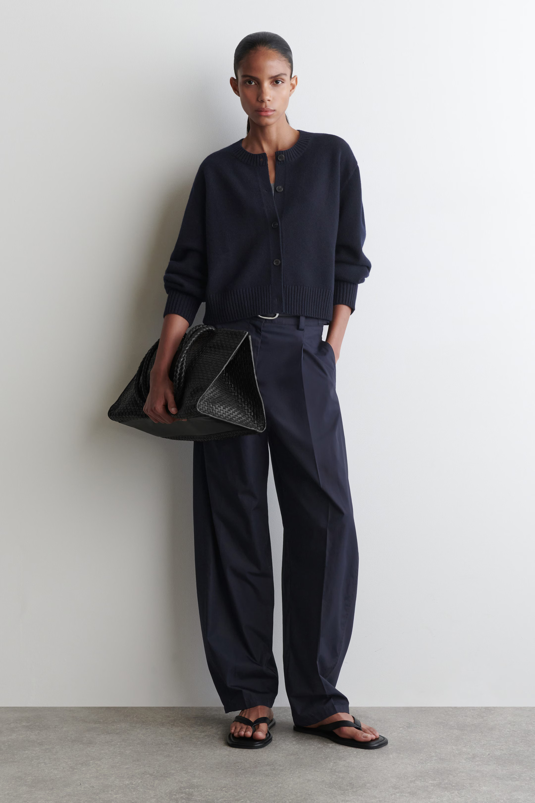 MERINO WOOL CARDIGAN - NAVY | COS | COS UK