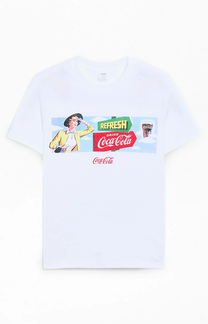 Coca Cola Men's By PacSun Crossroads T-Shirt in White - Size XL | PacSun
