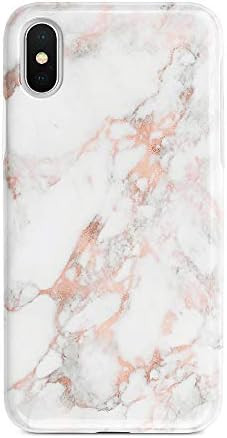 uCOLOR Case Compatible iPhone XS/X/10 (5.8") for Girls Rose Gold Marble Matt Hybrid Ultra Slim So... | Amazon (US)