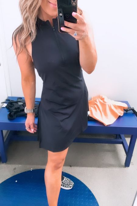 This athletic dress has such a great fit and I love the half zip top half and the pleats on the side. I have on a small. On sale 50% off in a few color ways. Old navy activewear, tennis dress, Pickleball outfit, athleisure style, old navy  

#LTKFindsUnder50 #LTKSaleAlert #LTKSummerSales